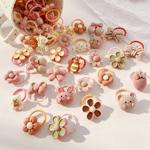 Load image into Gallery viewer, 20Pcs/Lot Cute Cartoon Bear Rabbit Hair Band Girls Elastic Rubber Band Headwear Flower Bow Baby Kids Hair Accessories Ornaments