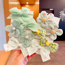 Load image into Gallery viewer, 10pcs Cute Flower Elastic Hair Bands for Girls Hair Protection Bow Tie Scrunchies Hair Rope Sweet Hair Circle Baby Hair Accessories