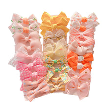 Load image into Gallery viewer, 10pcs Cute Flower Elastic Hair Bands for Girls Hair Protection Bow Tie Scrunchies Hair Rope Sweet Hair Circle Baby Hair Accessories