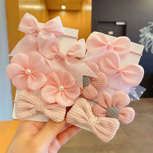 Load image into Gallery viewer, 10pcs Cute Flower Elastic Hair Bands for Girls Hair Protection Bow Tie Scrunchies Hair Rope Sweet Hair Circle Baby Hair Accessories