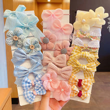 Load image into Gallery viewer, 10pcs Cute Flower Elastic Hair Bands for Girls Hair Protection Bow Tie Scrunchies Hair Rope Sweet Hair Circle Baby Hair Accessories