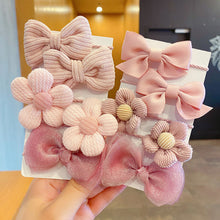 Load image into Gallery viewer, 10pcs Cute Flower Elastic Hair Bands for Girls Hair Protection Bow Tie Scrunchies Hair Rope Sweet Hair Circle Baby Hair Accessories
