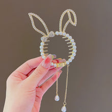 Load image into Gallery viewer, Cute Shiny Angel Wing Animal Ears Hair Clip Elegant Tassel Pearl Hairpins Ponytail Bun Headband For Women Girl Hair Accessories