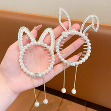 Load image into Gallery viewer, Cute Shiny Angel Wing Animal Ears Hair Clip Elegant Tassel Pearl Hairpins Ponytail Bun Headband For Women Girl Hair Accessories
