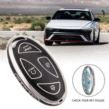Load image into Gallery viewer, 7 Buttons Car Key Case TPU Key Chain Car Key Case Cover TPU Silver for IONIQ 6 New Grand Prix GN7 Key Cover for New Kona SX2 Accessory