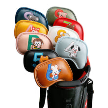 Load image into Gallery viewer, Golf Accessories 9Pcs/Set Portable PU Golf Club Iron Head Covers Protector Golfs Head Cover Set Golf Putter Cover Golf Headcover