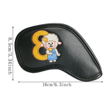 Load image into Gallery viewer, Golf Accessories 9Pcs/Set Portable PU Golf Club Iron Head Covers Protector Golfs Head Cover Set Golf Putter Cover Golf Headcover