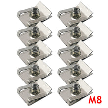 Load image into Gallery viewer, 10pcs Car Spring Steel M4 M5 M6 M8 U Type Clips with Thread 8mm 5mm 6mm 4mm Reed Nuts for Motorcycle Scooter ATV Moped