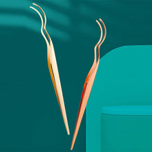 Load image into Gallery viewer, Stainless Steel Widened Curved False Eyelash Tweezer Portable Convenient False Eyelash Auxiliary Clip Beauty Makeup Tool