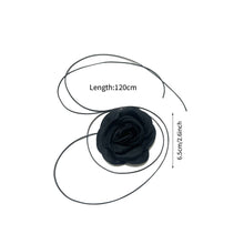 Load image into Gallery viewer, Personalized Handmade Rose Necklace Long DIY Rose Flower Choker Large Flower Women Elegant Female Neckchain Jewelry