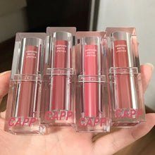 Load image into Gallery viewer, Velvet Matte Lipstick Transparent Acrylic Waterproof Sweatproof Long-lasting Non-fading Nude Lip Gloss Lip Makeup Cosmetics