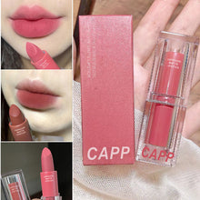 Load image into Gallery viewer, Velvet Matte Lipstick Transparent Acrylic Waterproof Sweatproof Long-lasting Non-fading Nude Lip Gloss Lip Makeup Cosmetics