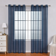 Load image into Gallery viewer, Tulle Sheer Solid Curtains for Living Room Bedroom Window Curtain Drape Rod Pocket Curtains Panel Fabric Decor Voile Organza