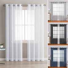 Load image into Gallery viewer, Tulle Sheer Solid Curtains for Living Room Bedroom Window Curtain Drape Rod Pocket Curtains Panel Fabric Decor Voile Organza