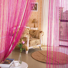 Load image into Gallery viewer, 100x200cm Glitter Door String Living Room String Curtain Shiny Tassel Silver Line Cortinas Valance for Window Home Decoration