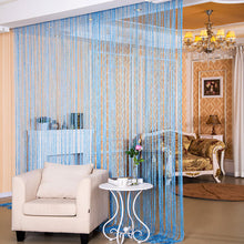 Load image into Gallery viewer, 100x200cm Glitter Door String Living Room String Curtain Shiny Tassel Silver Line Cortinas Valance for Window Home Decoration