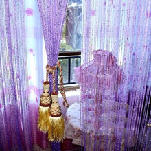 Load image into Gallery viewer, 100x200cm Glitter Door String Living Room String Curtain Shiny Tassel Silver Line Cortinas Valance for Window Home Decoration