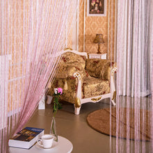 Load image into Gallery viewer, 100x200cm Glitter Door String Living Room String Curtain Shiny Tassel Silver Line Cortinas Valance for Window Home Decoration