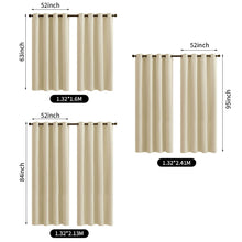 Load image into Gallery viewer, 1PC Blackout Curtains Grommet Drapery Panel for Living Room Decoration Meetingroom Share Room Office Window Curtains