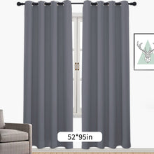 Load image into Gallery viewer, 1PC Blackout Curtains Grommet Drapery Panel for Living Room Decoration Meetingroom Share Room Office Window Curtains