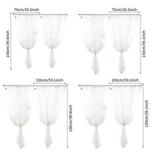 Load image into Gallery viewer, Floral Black White Lace Window Curtain Door Curtain Living Room Bedroom Drapes Sperate Curtains Home Decor Organza