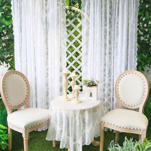 Load image into Gallery viewer, Floral Black White Lace Window Curtain Door Curtain Living Room Bedroom Drapes Sperate Curtains Home Decor Organza