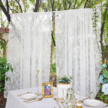 Load image into Gallery viewer, Floral Black White Lace Window Curtain Door Curtain Living Room Bedroom Drapes Sperate Curtains Home Decor Organza