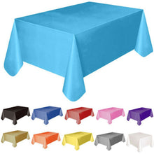 Load image into Gallery viewer, 137x183cm Disposable Tablecloth Birthday Party Wedding Christmas Table Cover Waterproof Oilproof Wipe Covers Rectangle Desk Cloth Decor
