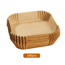 Load image into Gallery viewer, 50/100pcs 16cm Air Fryer Disposable Round Baking Papers Air Fryer Liners Non-Stick Steamer Oil Paper Liners Kitchen Accessories