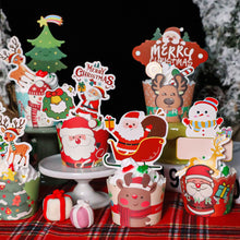 Load image into Gallery viewer, 50Pcs/Set Christmas Muffin Cupcake Liner Paper Cups Baking Cup Cake Wrapper Cake Toppers Decoration Christmas New Year Party Decor
