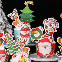 Load image into Gallery viewer, 50Pcs/Set Christmas Muffin Cupcake Liner Paper Cups Baking Cup Cake Wrapper Cake Toppers Decoration Christmas New Year Party Decor