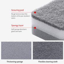 Load image into Gallery viewer, 5/10Pcs Double-sided Dishwashing Cleaning Sponge Kitchen Nano Emery Clean Rub Pot Rust Focal Stains Sponge Removing Kit