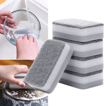 Load image into Gallery viewer, 5/10Pcs Double-sided Dishwashing Cleaning Sponge Kitchen Nano Emery Clean Rub Pot Rust Focal Stains Sponge Removing Kit