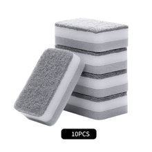 Load image into Gallery viewer, 5/10Pcs Double-sided Dishwashing Cleaning Sponge Kitchen Nano Emery Clean Rub Pot Rust Focal Stains Sponge Removing Kit