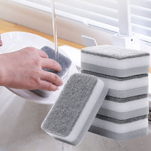 Load image into Gallery viewer, 5/10Pcs Double-sided Dishwashing Cleaning Sponge Kitchen Nano Emery Clean Rub Pot Rust Focal Stains Sponge Removing Kit