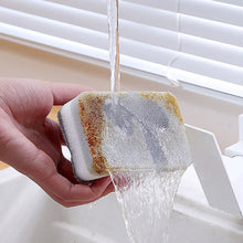 Load image into Gallery viewer, 5/10Pcs Double-sided Dishwashing Cleaning Sponge Kitchen Nano Emery Clean Rub Pot Rust Focal Stains Sponge Removing Kit
