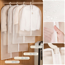 Load image into Gallery viewer, Dustproof Garment Covers Bags with Zip Reusable Clothes Storage Bag Waterproof Hanging Clothes Cover Clear Garment Bag