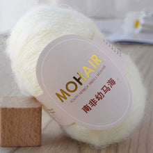 Load image into Gallery viewer, 25g/Roll Mohair Yarn Extra Soft Warm Baby Wool Crochet Yarn for Hand Knitting Sweater Shawl Scarf DIY Material Supplies