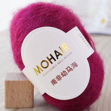 Load image into Gallery viewer, 25g/Roll Mohair Yarn Extra Soft Warm Baby Wool Crochet Yarn for Hand Knitting Sweater Shawl Scarf DIY Material Supplies