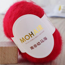 Load image into Gallery viewer, 25g/Roll Mohair Yarn Extra Soft Warm Baby Wool Crochet Yarn for Hand Knitting Sweater Shawl Scarf DIY Material Supplies