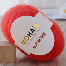 Load image into Gallery viewer, 25g/Roll Mohair Yarn Extra Soft Warm Baby Wool Crochet Yarn for Hand Knitting Sweater Shawl Scarf DIY Material Supplies