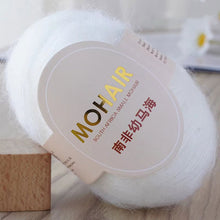 Load image into Gallery viewer, 25g/Roll Mohair Yarn Extra Soft Warm Baby Wool Crochet Yarn for Hand Knitting Sweater Shawl Scarf DIY Material Supplies
