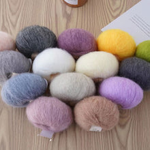 Load image into Gallery viewer, 25g/Roll Mohair Yarn Extra Soft Warm Baby Wool Crochet Yarn for Hand Knitting Sweater Shawl Scarf DIY Material Supplies