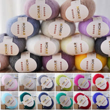 Load image into Gallery viewer, 25g/Roll Mohair Yarn Extra Soft Warm Baby Wool Crochet Yarn for Hand Knitting Sweater Shawl Scarf DIY Material Supplies