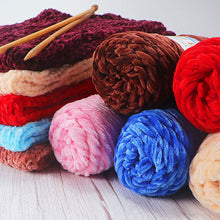 Load image into Gallery viewer, 100g/Roll Polyester Velvet Yarn Hand-Knitting Thread Soft Warm DIY Cotton Threads Plush Yarn Soft Chenille Yarn