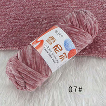 Load image into Gallery viewer, 100g/Roll Polyester Velvet Yarn Hand-Knitting Thread Soft Warm DIY Cotton Threads Plush Yarn Soft Chenille Yarn