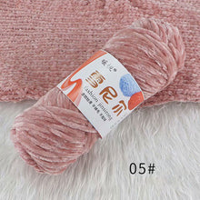 Load image into Gallery viewer, 100g/Roll Polyester Velvet Yarn Hand-Knitting Thread Soft Warm DIY Cotton Threads Plush Yarn Soft Chenille Yarn