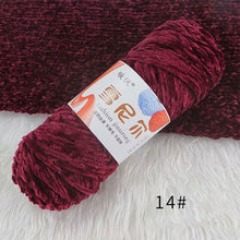Load image into Gallery viewer, 100g/Roll Polyester Velvet Yarn Hand-Knitting Thread Soft Warm DIY Cotton Threads Plush Yarn Soft Chenille Yarn