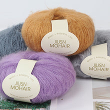Load image into Gallery viewer, 25g/Roll Mohair Yarn Extra Soft Warm Baby Wool Crochet Yarn for Hand Knitting Sweater Shawl Scarf DIY Material Supplies