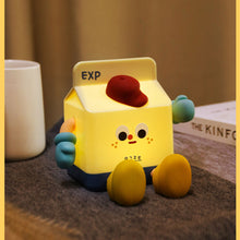 Load image into Gallery viewer, Cartoon Milk Box Silicone LED Night Light Pat Sensor Rechargeable Lamp Kids Bedroom Decor Night Lamp Birthday Valentine's Day Gifts